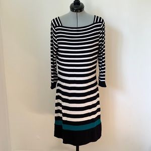 White and Black striped dress